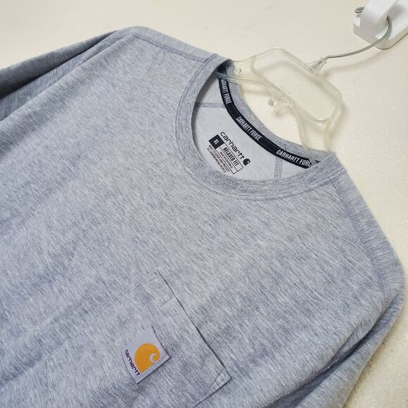 Carhartt Force Mens Workwear T-shirt Gray Size XL‎ Crewneck Tee Short Sleeve - Picture 5 of 13